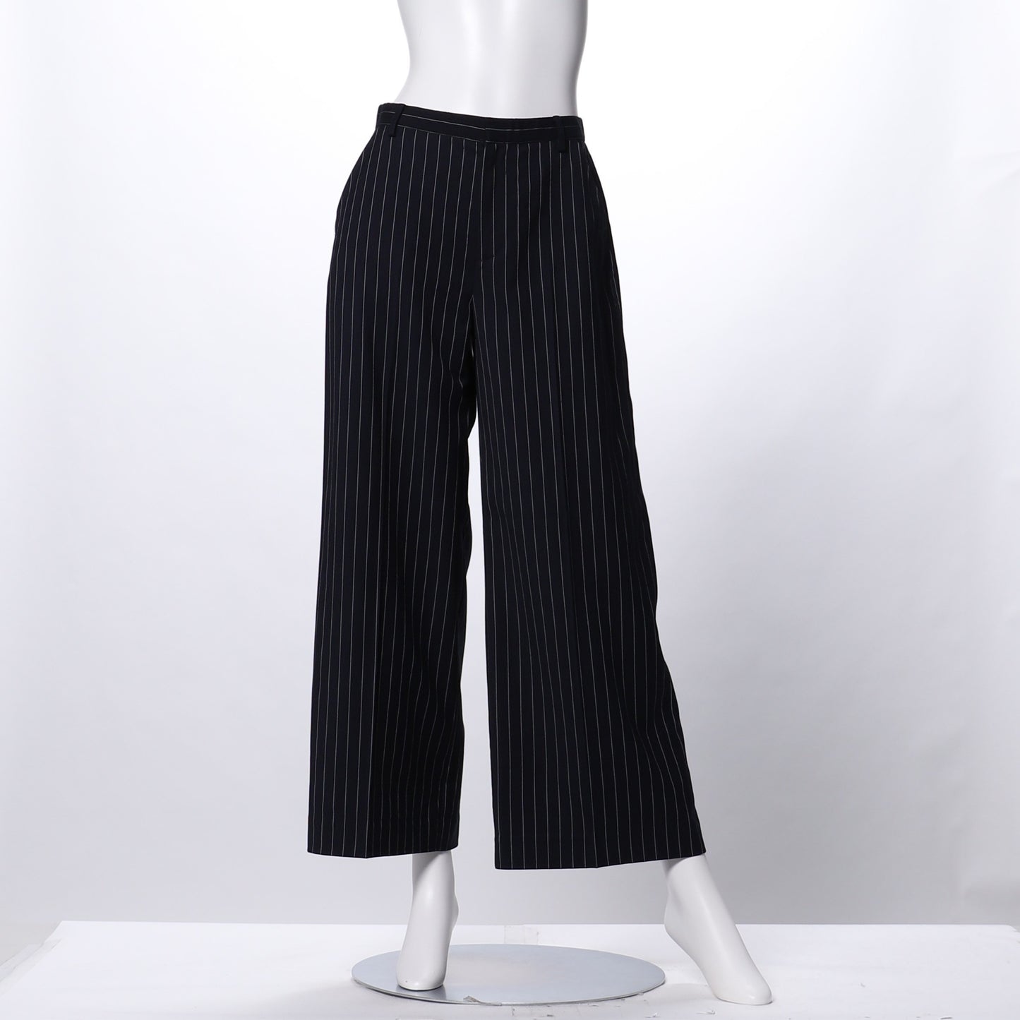 ストライプ柄ワイドパンツ
