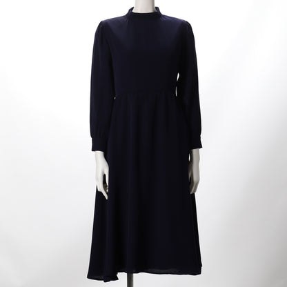 イレギュラーヘムスタンドカラーワンピース