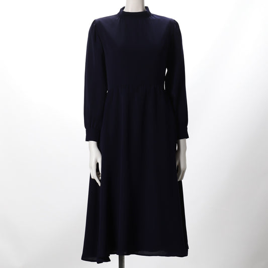 イレギュラーヘムスタンドカラーワンピース