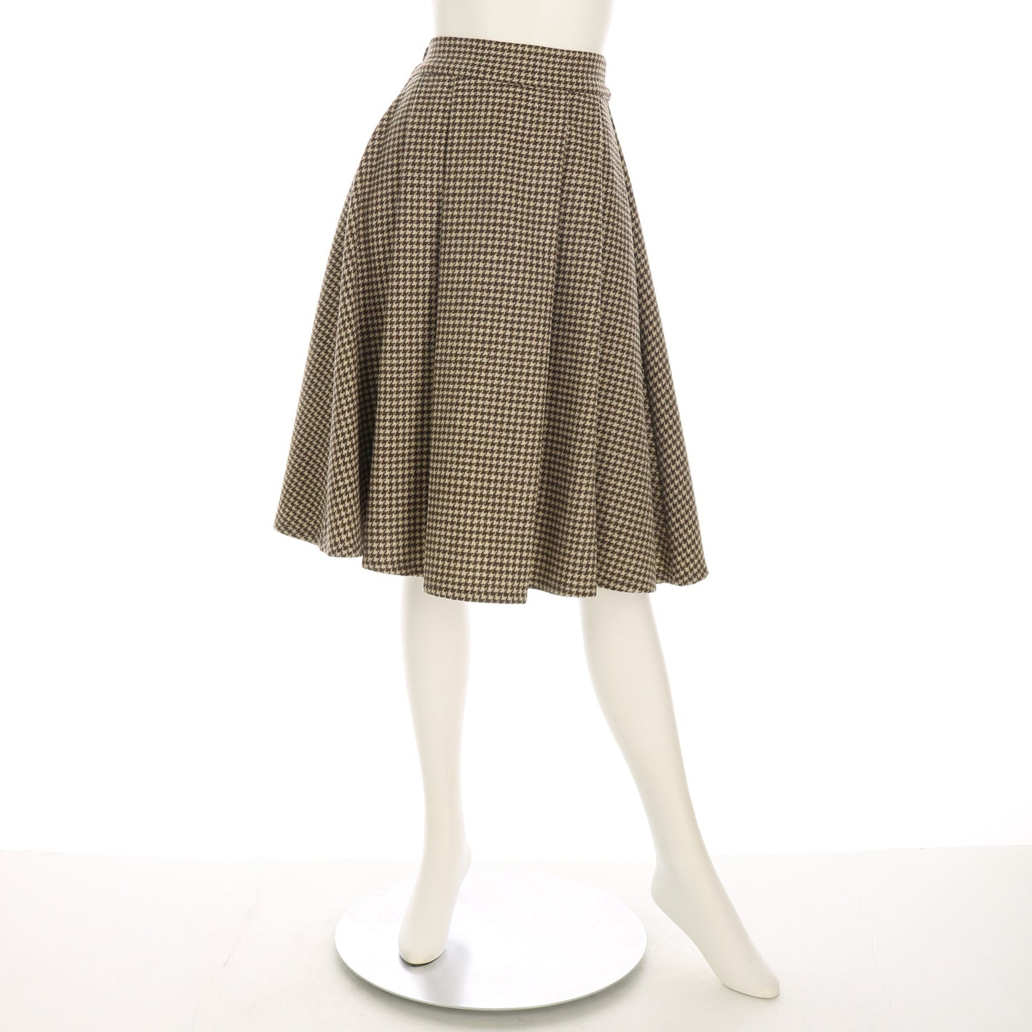 千鳥柄タック入りフレアスカート