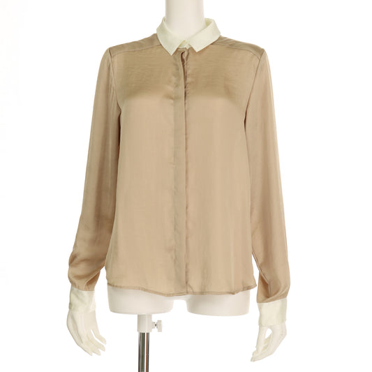 バイカラーデザインシャツブラウス