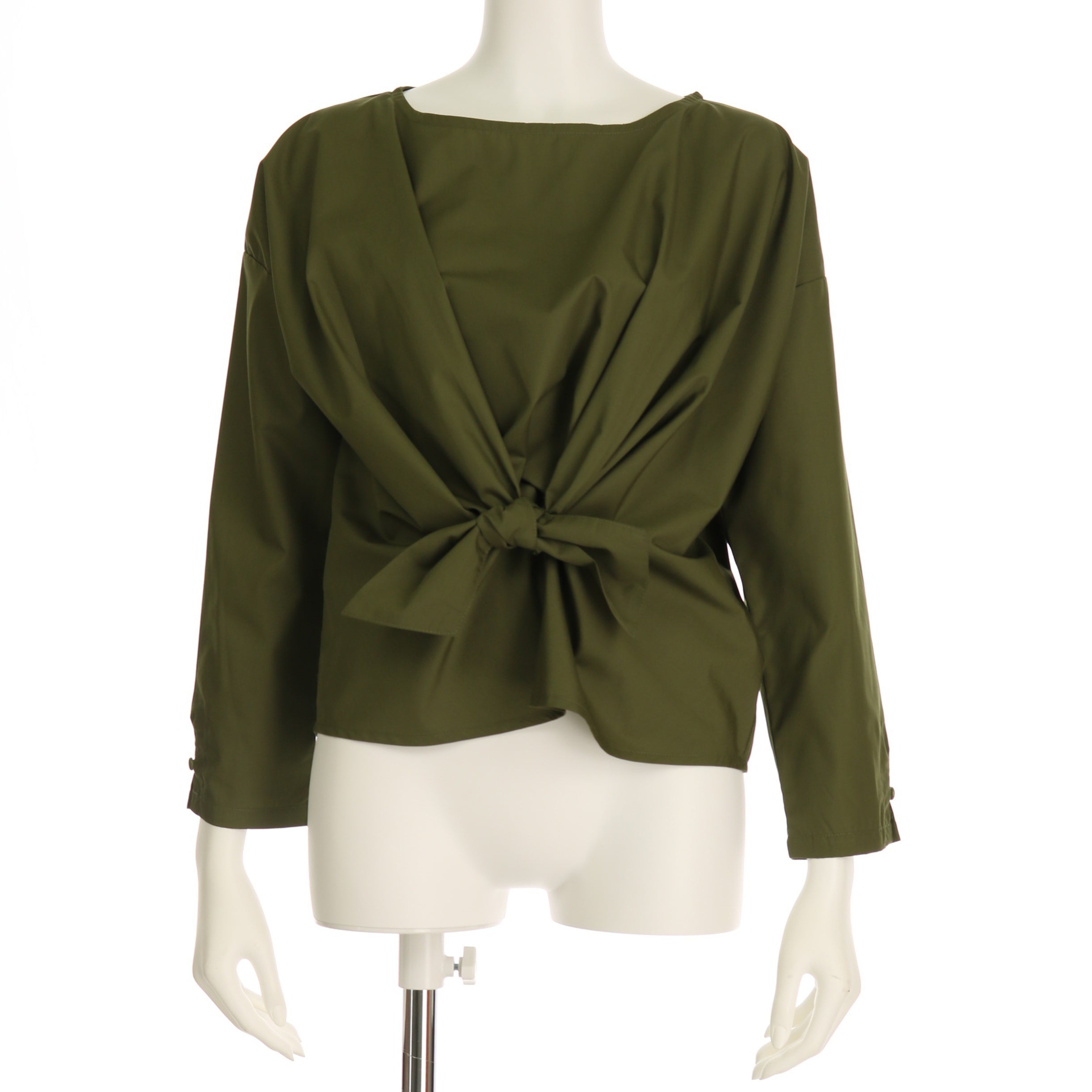 フロントリボンブラウス