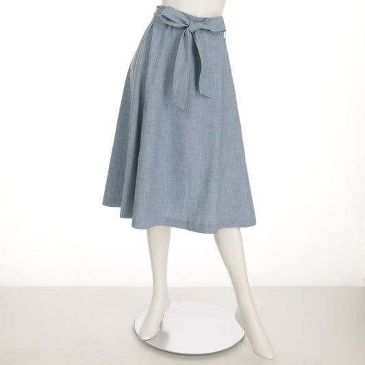 共布ベルト付きフレアスカート