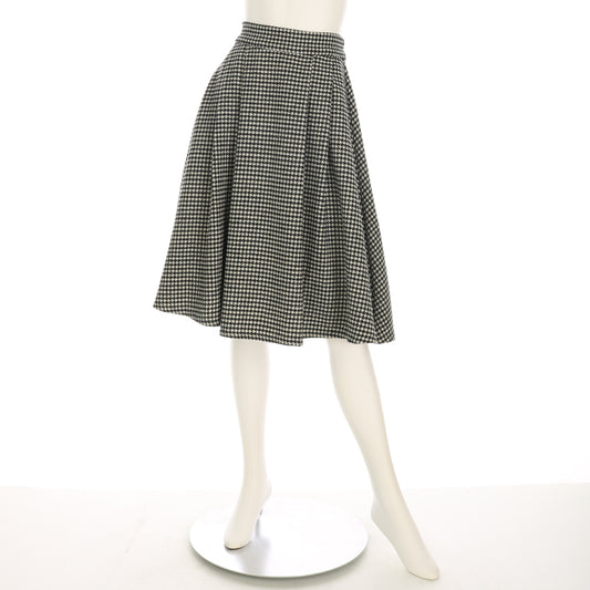 千鳥柄タック入りフレアスカート