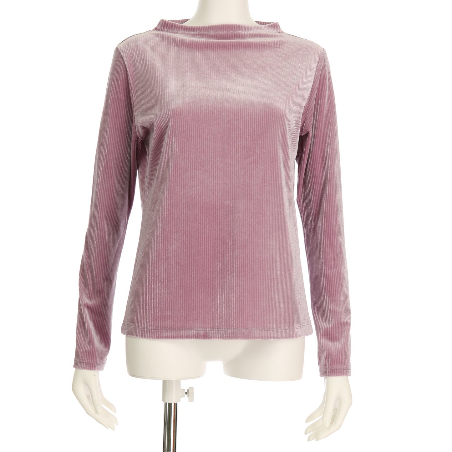 針抜きベロアオフネックカットソー