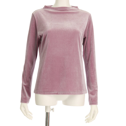 針抜きベロアオフネックカットソー