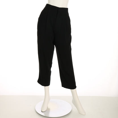 ウエストタック裾スリットテーパードパンツ