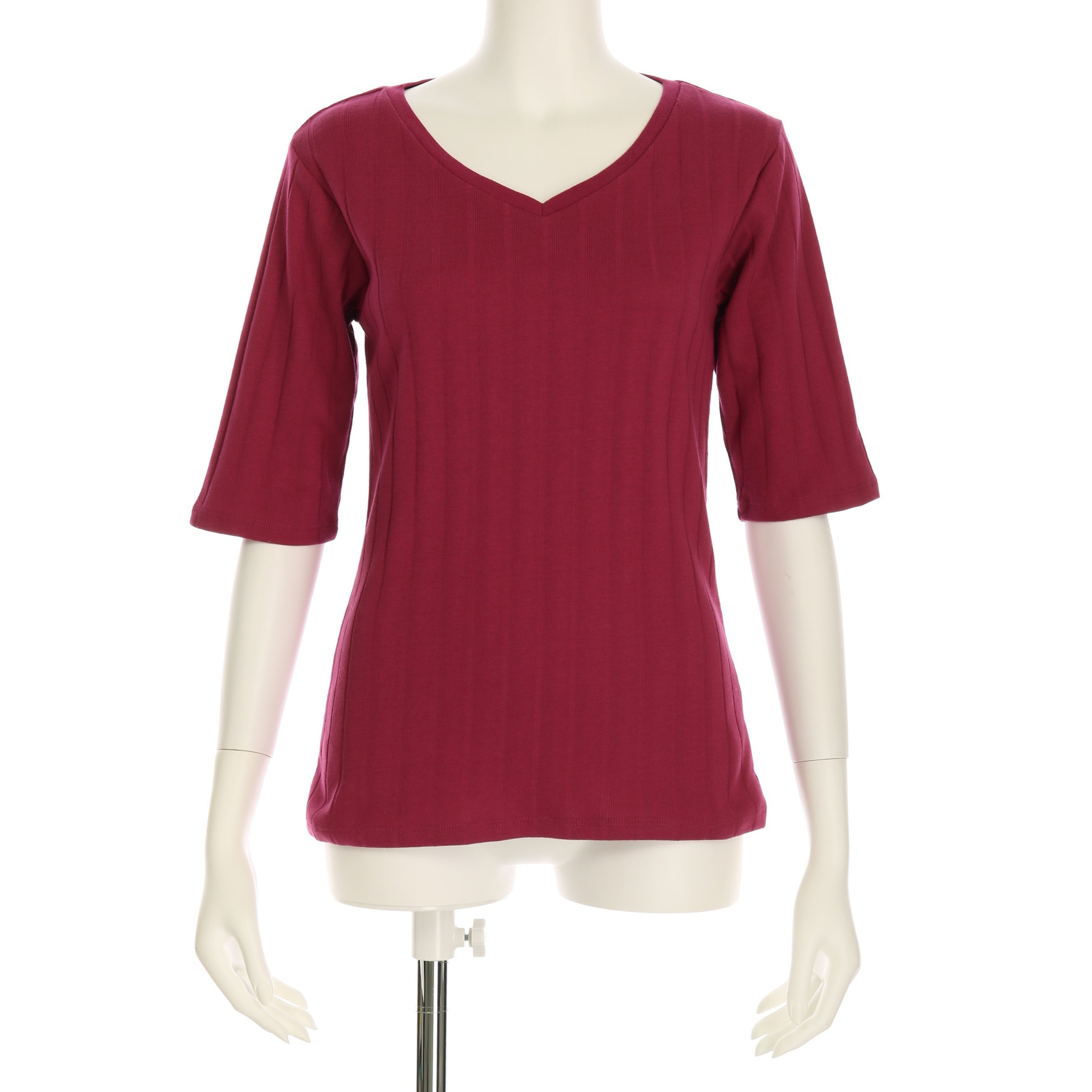 汗ジミ防止Vネックカットソー