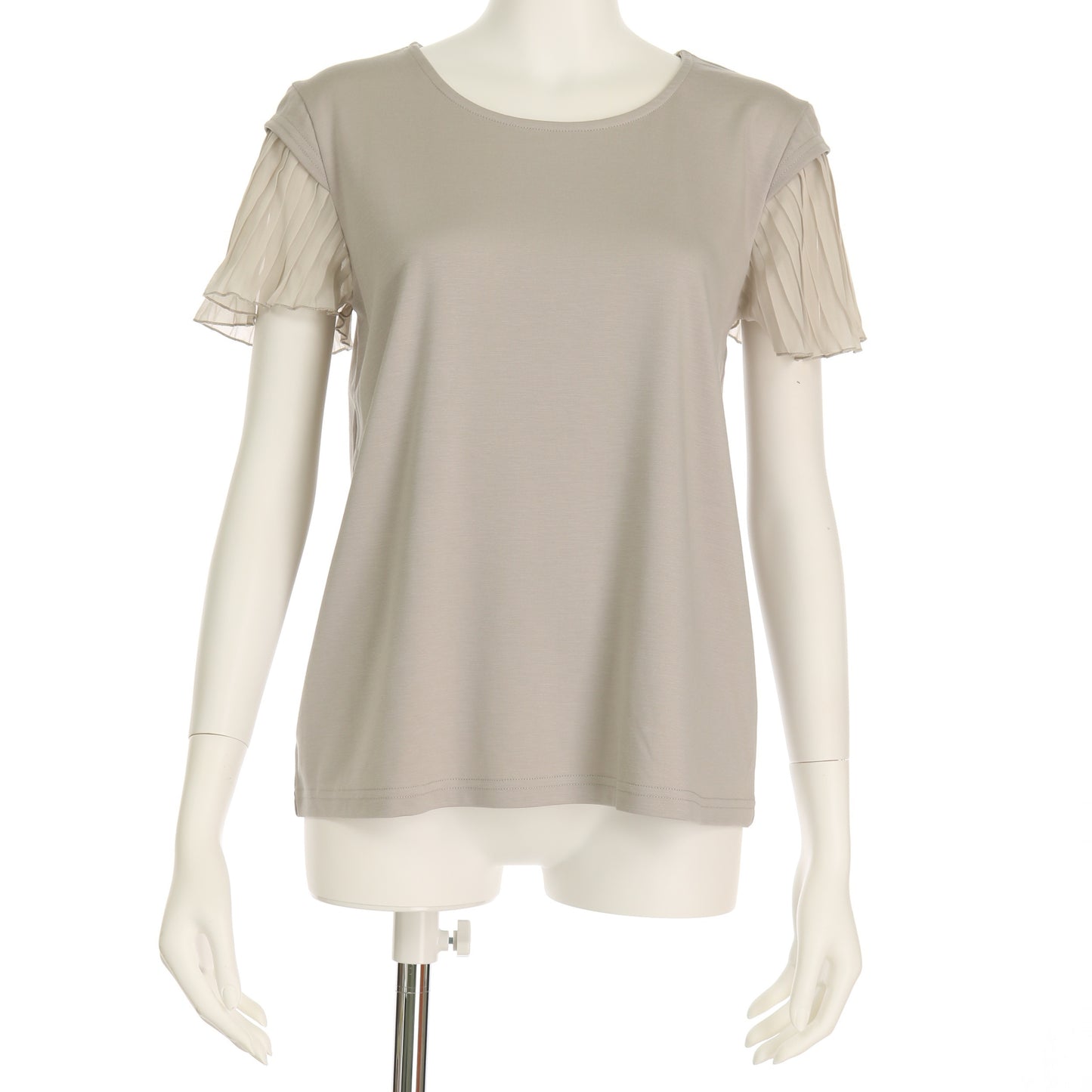 袖プリーツ切り替えカットソー