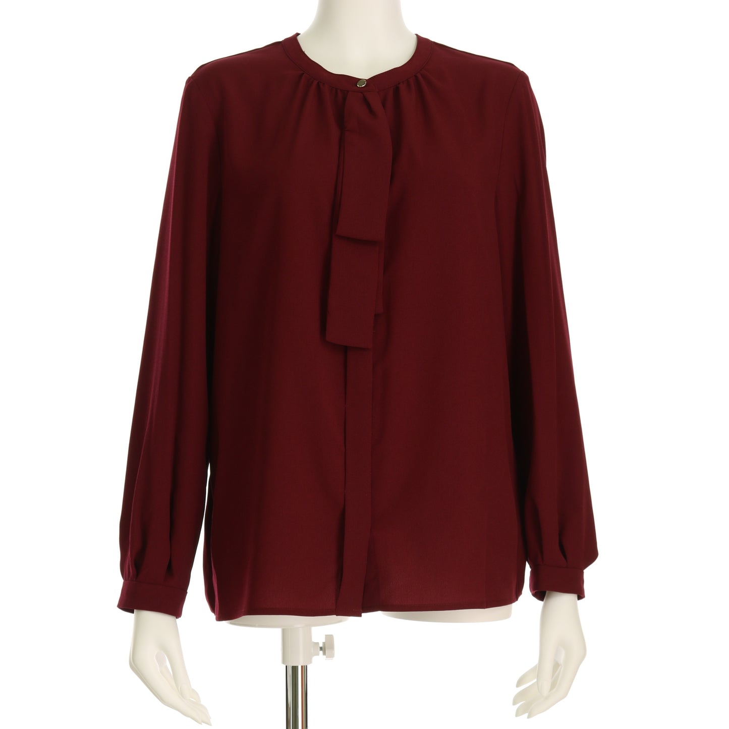 バック開きボウタイブラウス