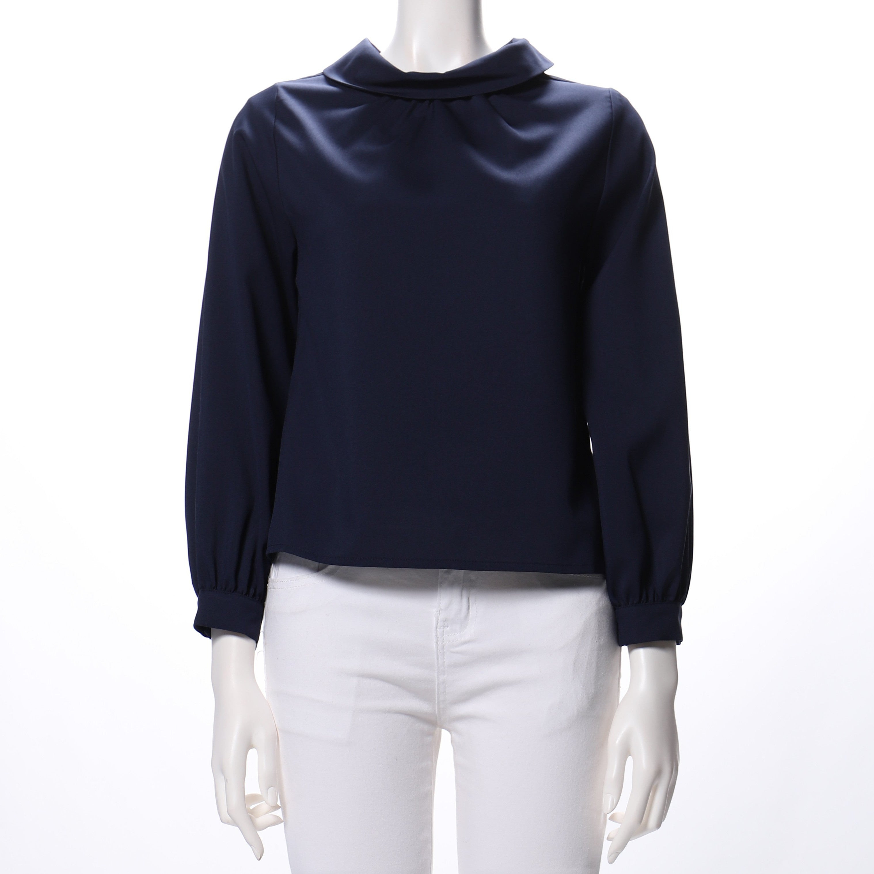 ロールカラーブラウス