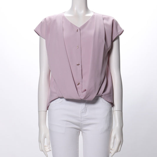 裾タックデザインブラウス