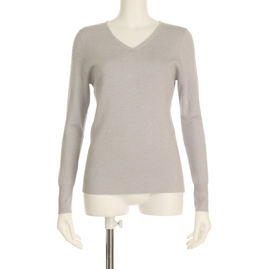 ラメVネックニットプルオーバー