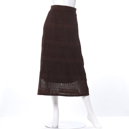 透け感ニットスカート