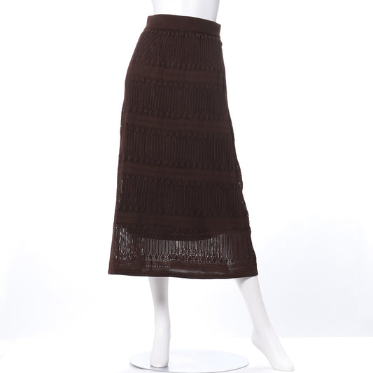 透け感ニットスカート