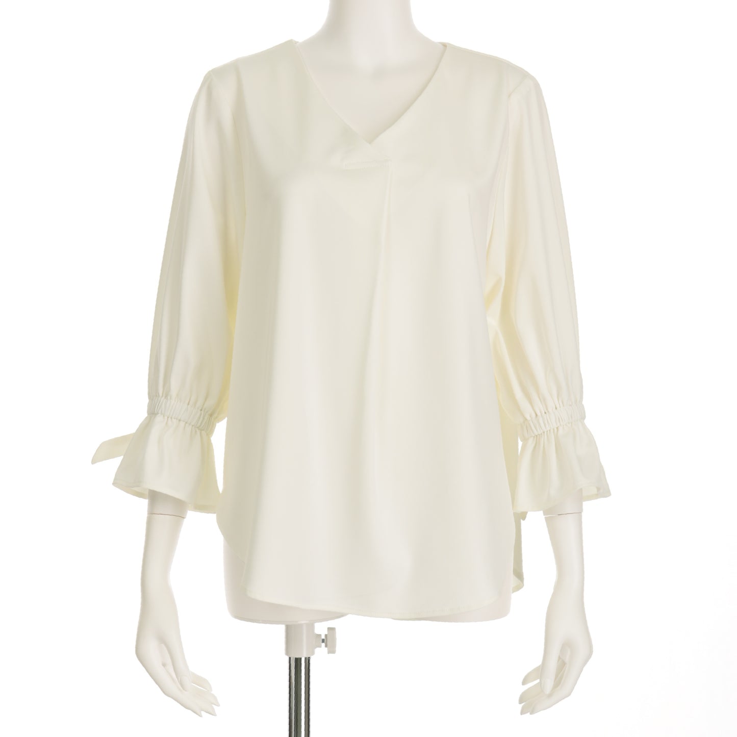 キャンディスリーブVネックブラウス