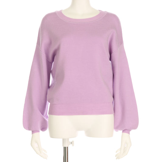 クルーネックバルーンスリーブニット