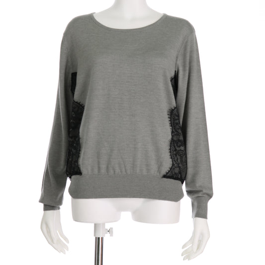 脇レースニットプルオーバー