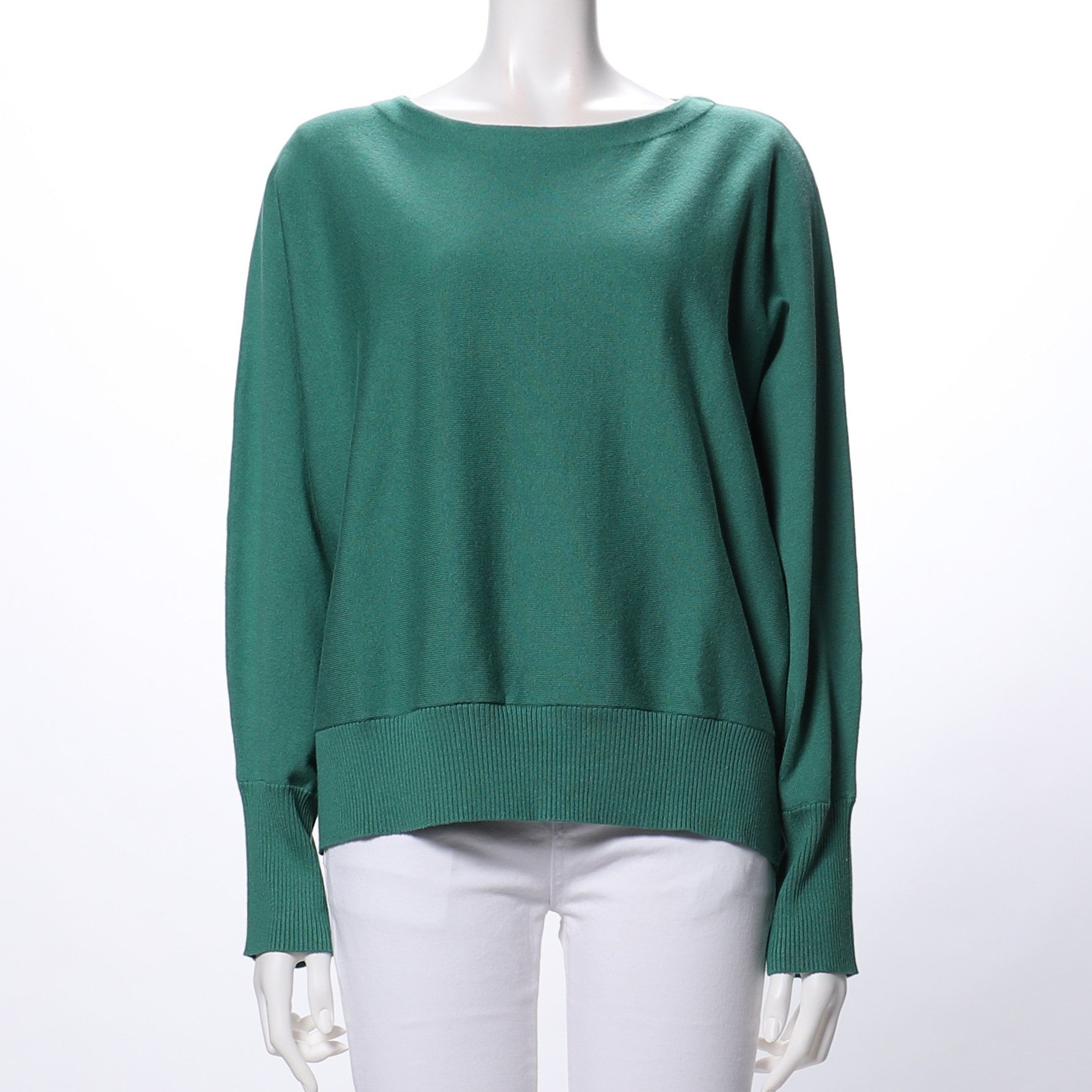 ボートネック長袖ニット