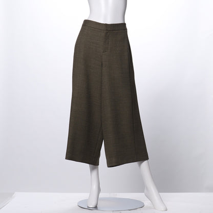 ストレッチ麻調ガウチョパンツ