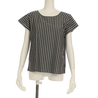 ストライプ柄コットンブラウス