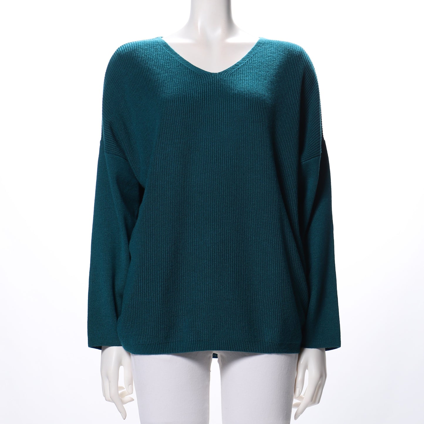 Vネックドロップショルダーニット