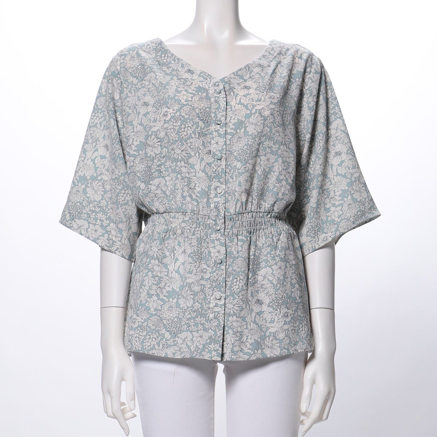 フラワープリントブラウス