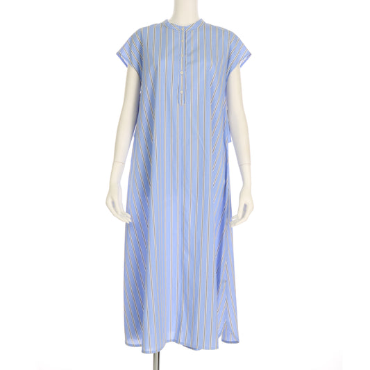 ストライプ柄シャツワンピース