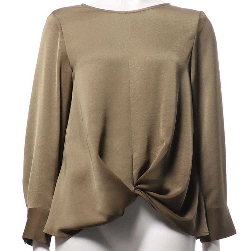 裾ツイストデザインとろみブラウス