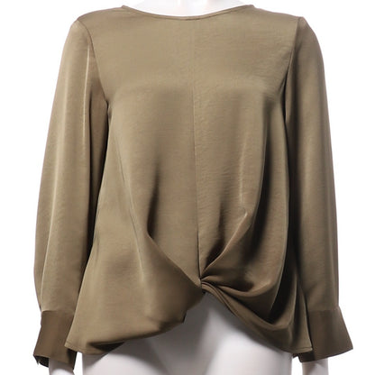 裾ツイストデザインとろみブラウス