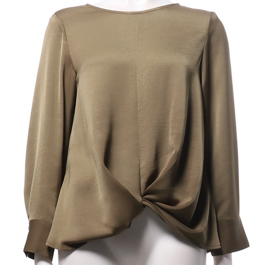 裾ツイストデザインとろみブラウス