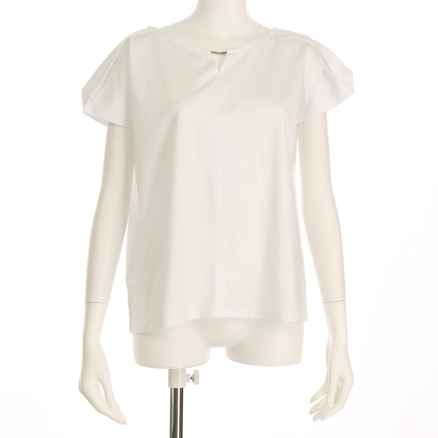 オープンフロントネックカットソー