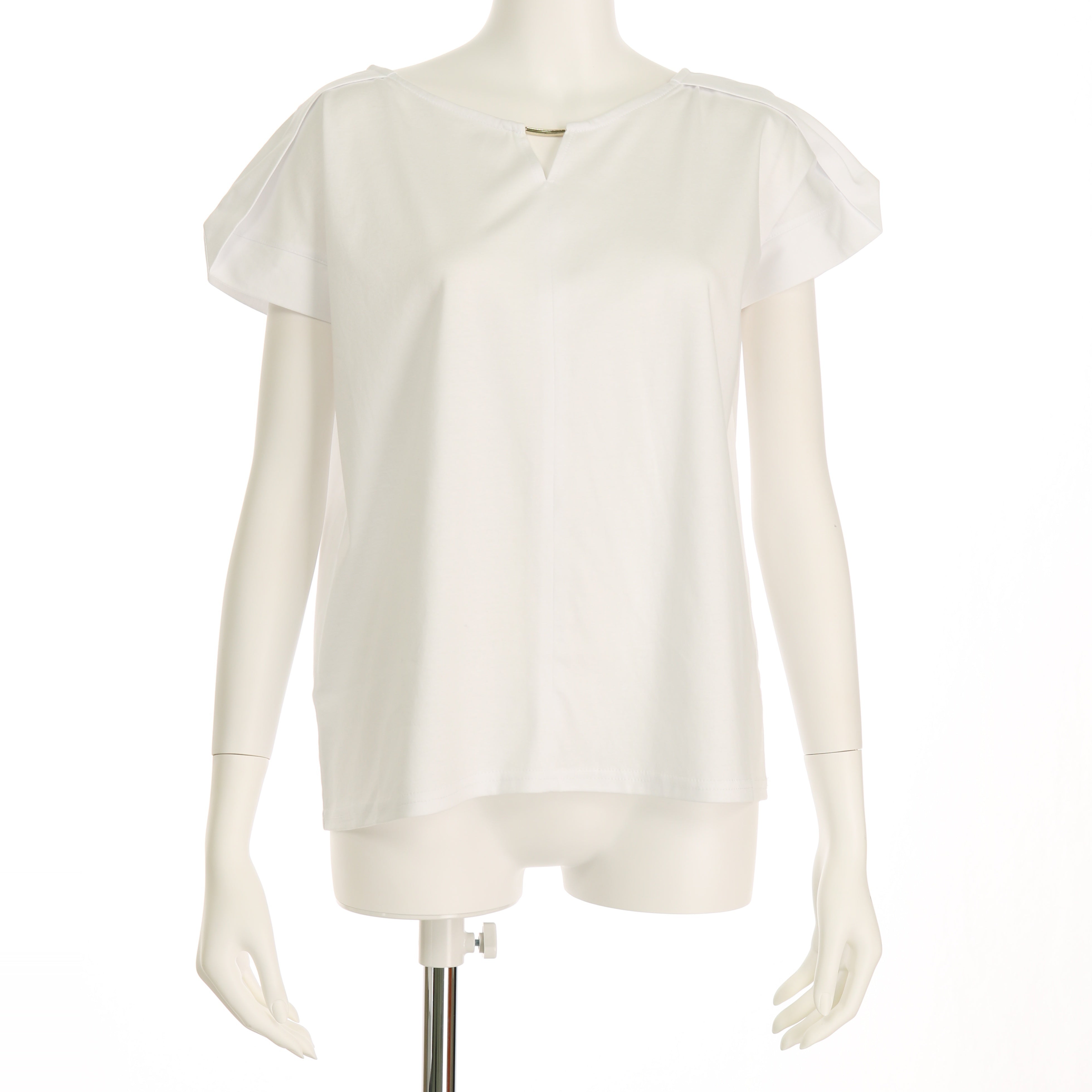 オープンフロントネックカットソー