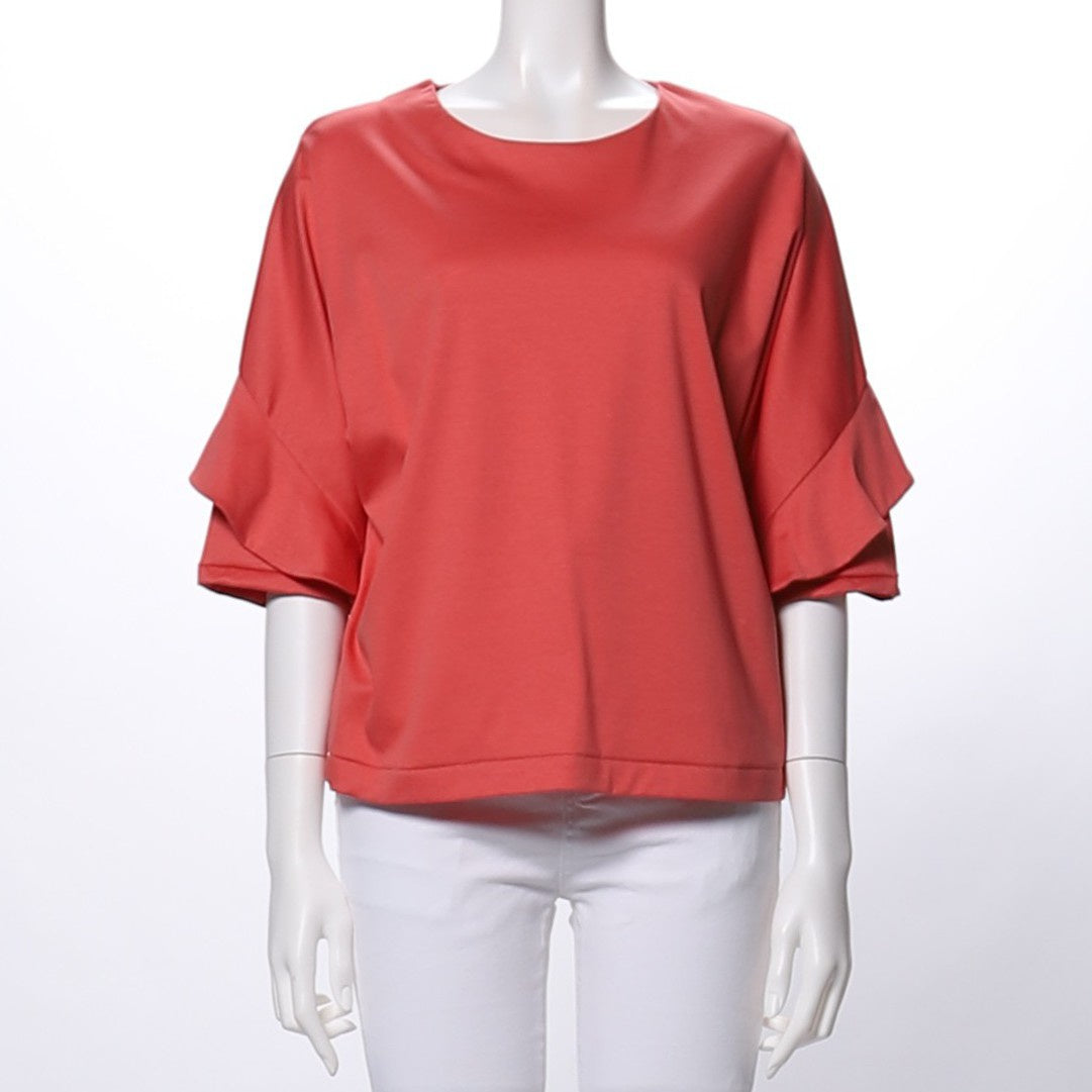 ラッフルスリーブカットソー