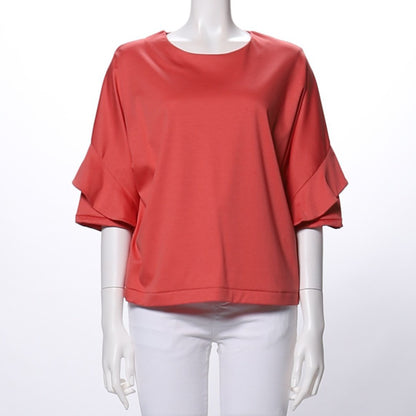 ラッフルスリーブカットソー