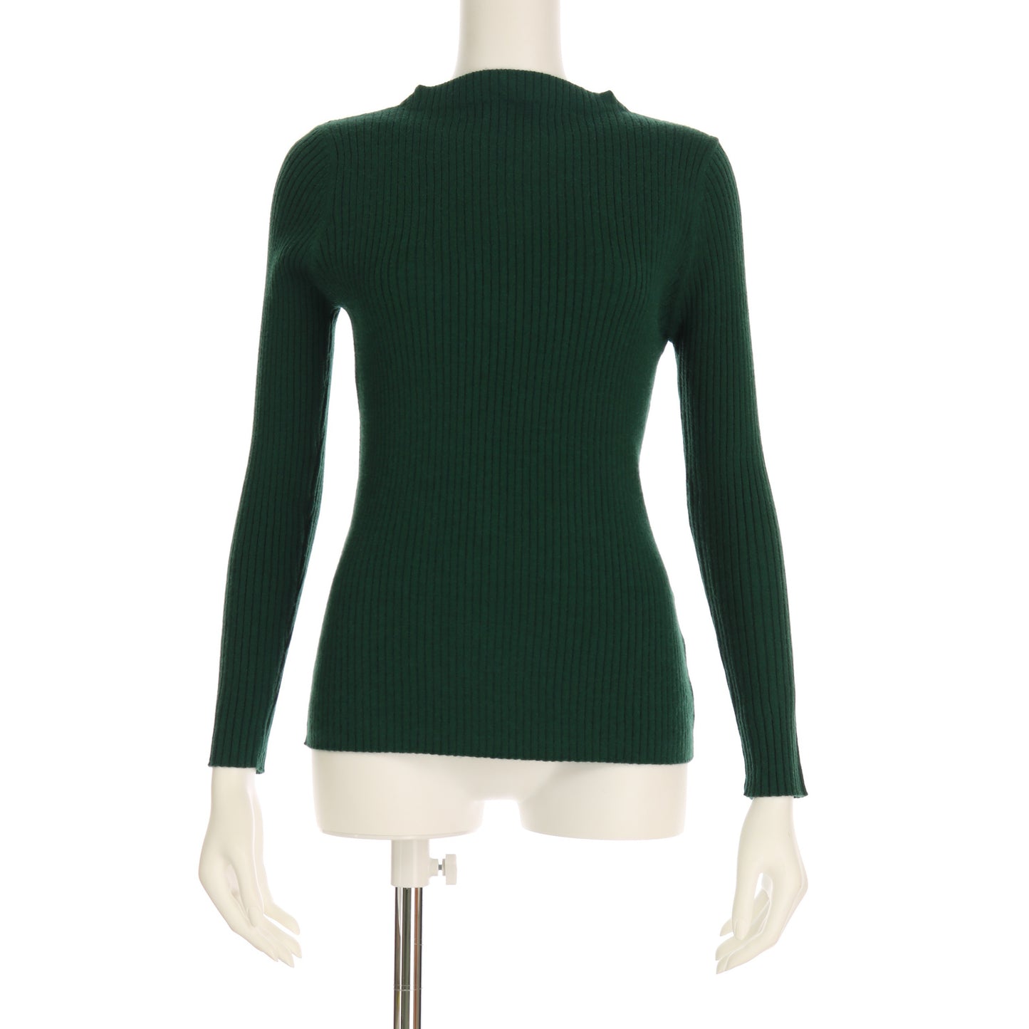 オフネックリブニットプルオーバー