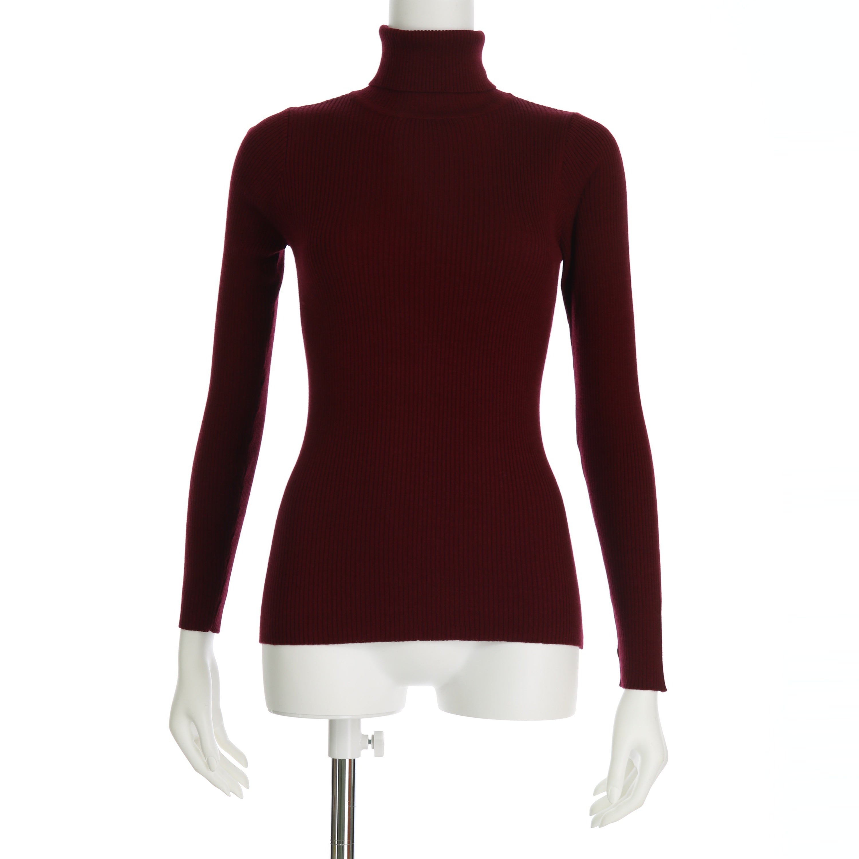 ベーシックタートルネックリブニット