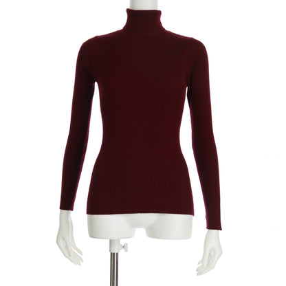 ベーシックタートルネックリブニット