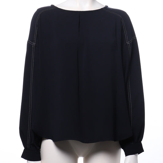 ポリエステルラチネカフス袖ブラウス