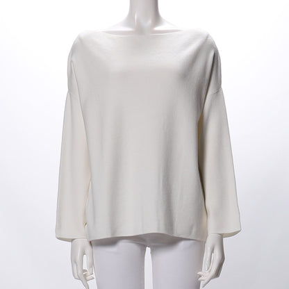 ボートネックドロップショルダーニット