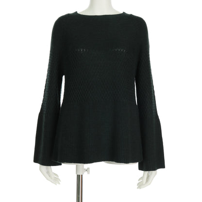 デザイン編み切り替えニット