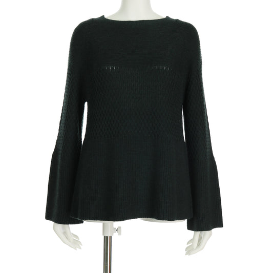 デザイン編み切り替えニット