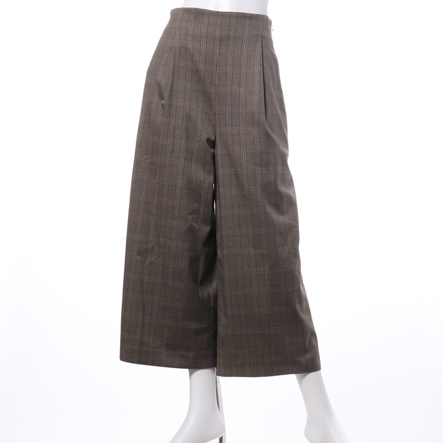 チェック柄ワイドパンツ