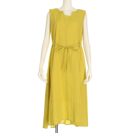 カラミストライプノースリーブワンピース