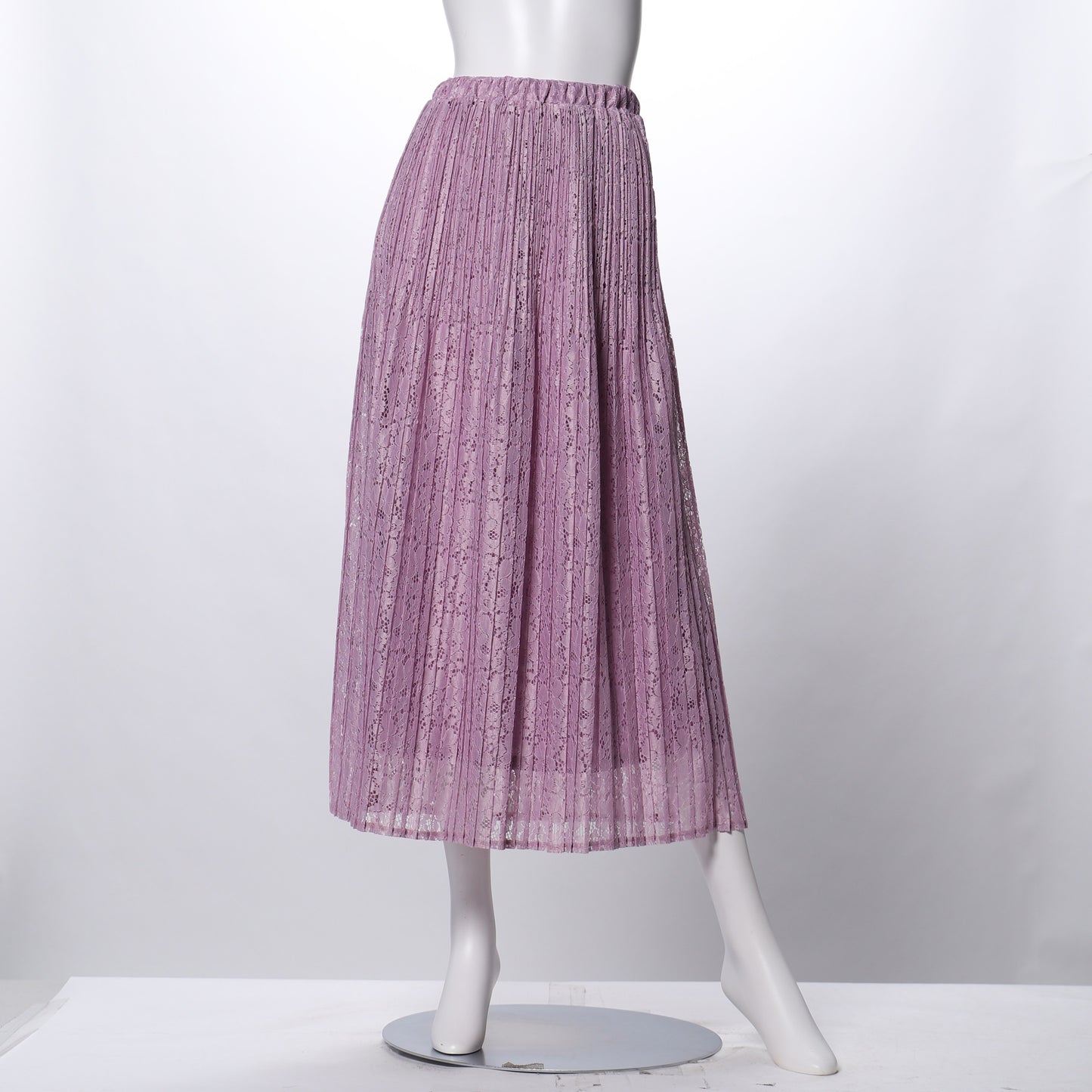 総レースプリーツスカート