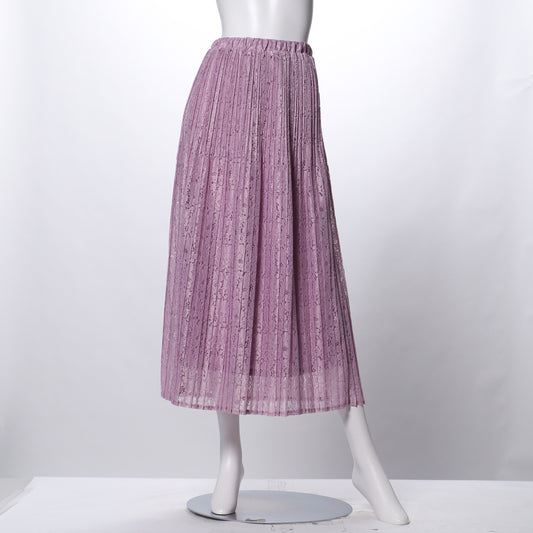 総レースプリーツスカート