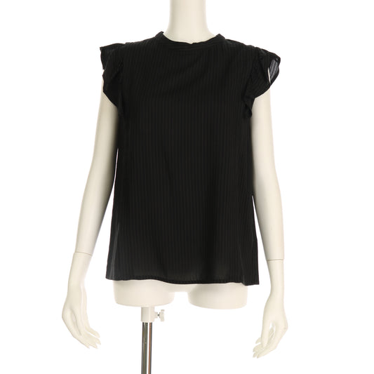 RCストライプフリル袖ブラウス