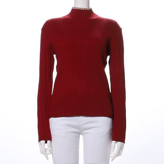 ライン入りリブニットプルオーバー