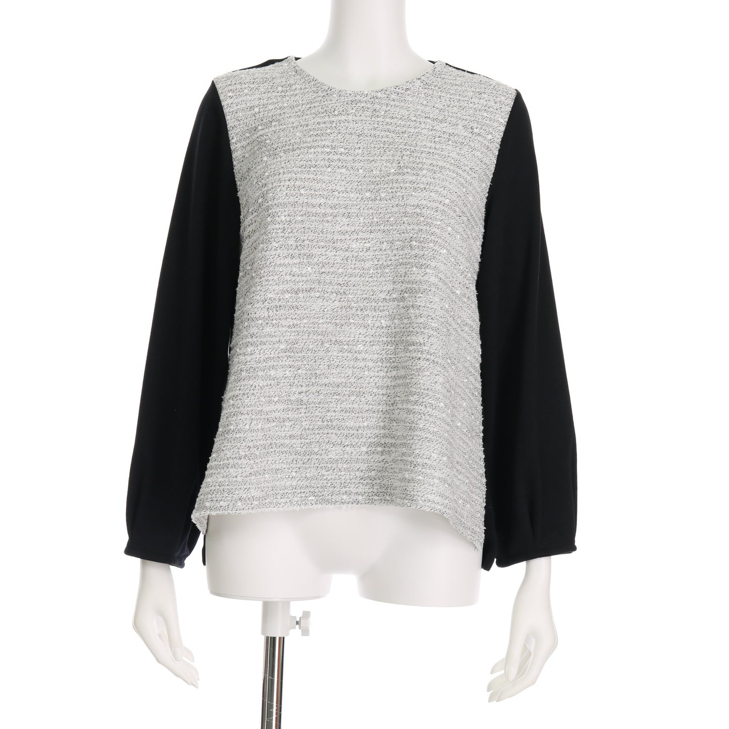 バックリボンツイード切り替えカットソー