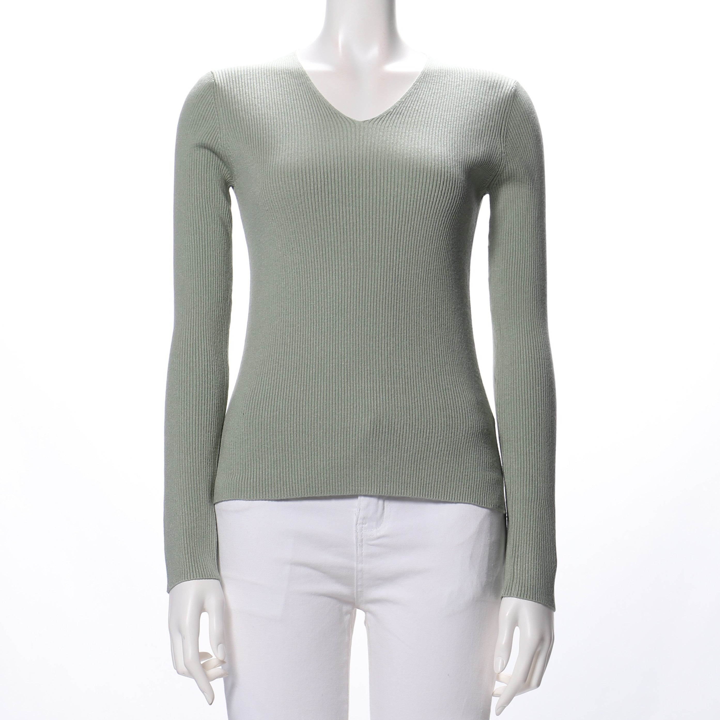 ハイゲージVネックニット